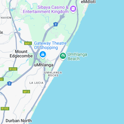 Umalanga Rocks surf map