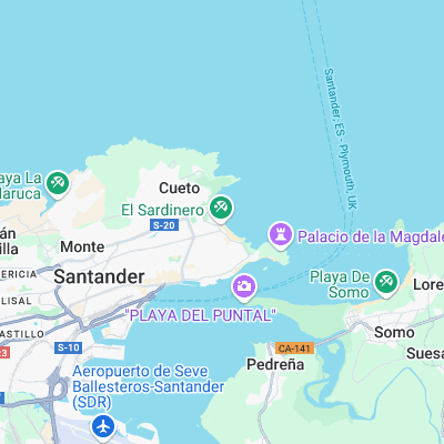 El Sardinero surf map