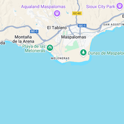 Maspalomas surf map