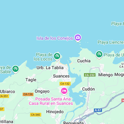 Playa de La Concha surf map