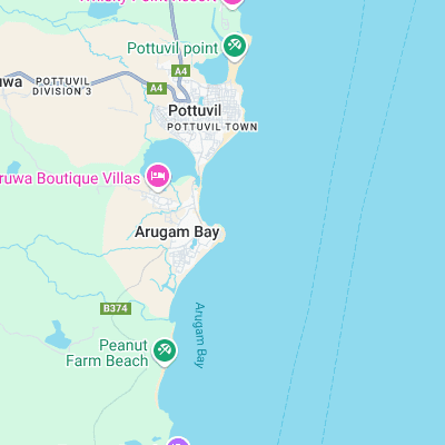 Arugam Bay surf map