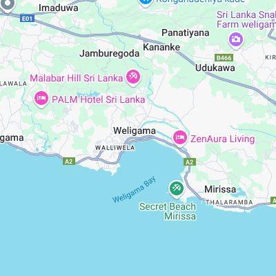 Weligama surf map