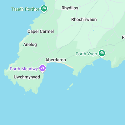 Aberdaron surf map