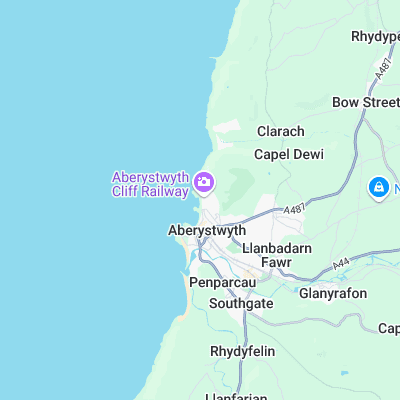 Aberystwyth Beach surf map