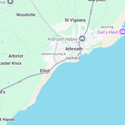 Arbroath surf map