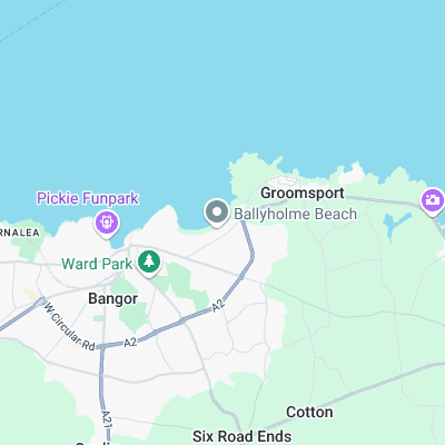 Ballyholme Beach surf map