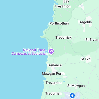 Bedruthan Steps surf map