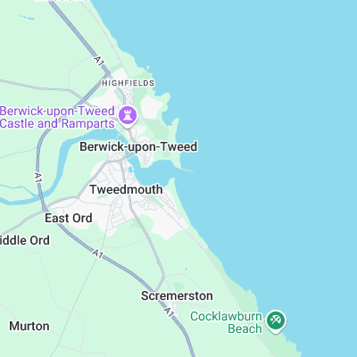 Berwick-upon-Tweed surf map