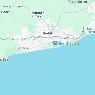 Bexhill surf map