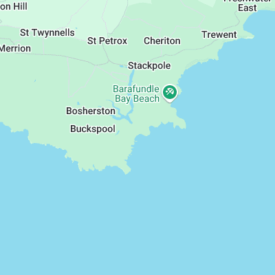 Broadhaven South surf map