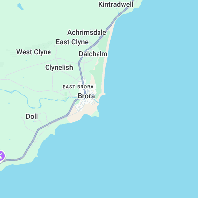 Brora Beach surf map