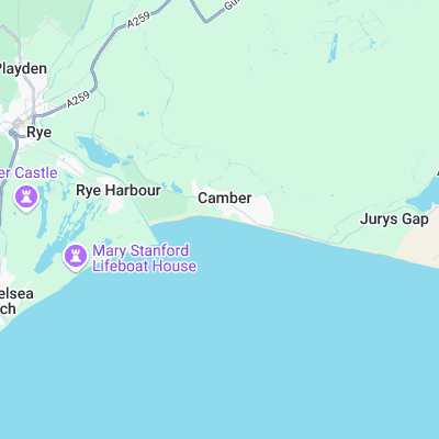 Camber Sands surf map