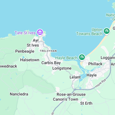 Carbis Bay surf map