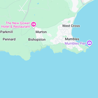 Caswell Bay surf map