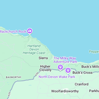 Clovelly surf map