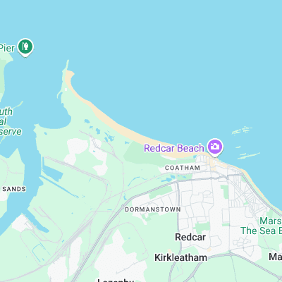 Coatham Sands surf map