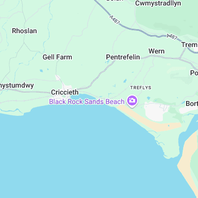 Criccieth surf map