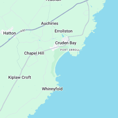 Cruden Bay surf map