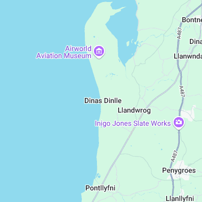 Dinas Dinlle surf map