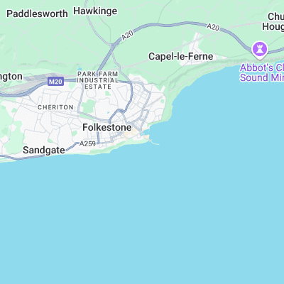 Folkestone surf map