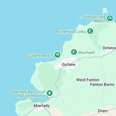 Gullane Beach surf map