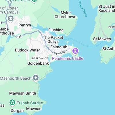 Gyllyngvase surf map