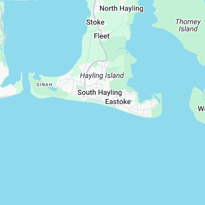 Hayling Island surf map