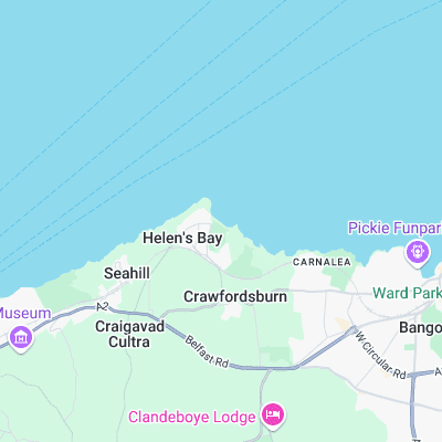 Helen's Bay surf map