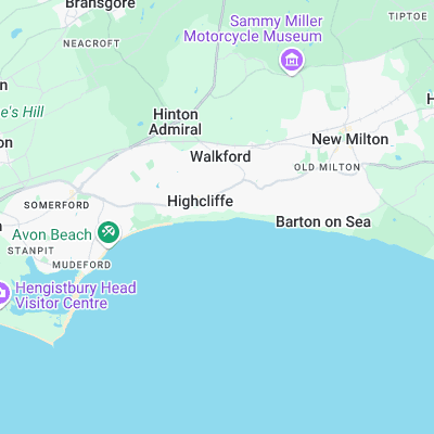 Highcliffe surf map