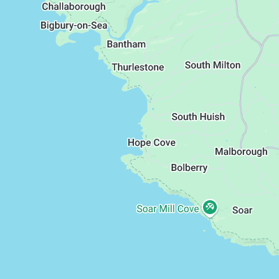 Hope Cove surf map