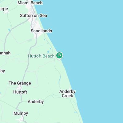 Huttoft Beach surf map