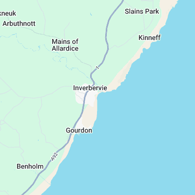 Inverbervie surf map