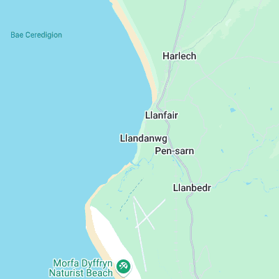 Llandanwg surf map