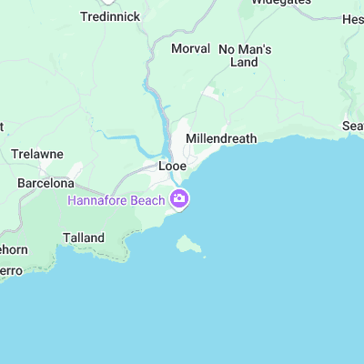 Looe Beach surf map