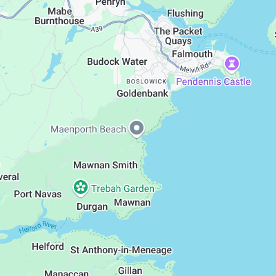 Maenporth surf map