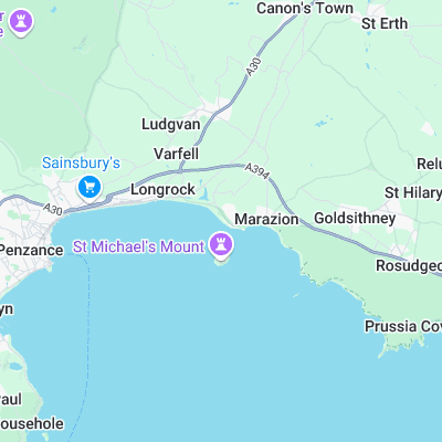 Marazion surf map