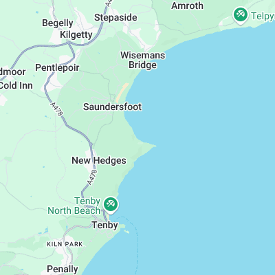 Monkstone Point surf map