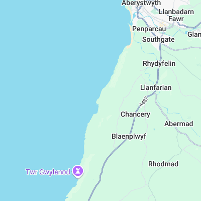 Morfa Bychan surf map