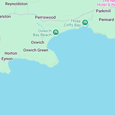 Oxwich Point surf map