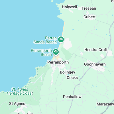 Perranporth surf map