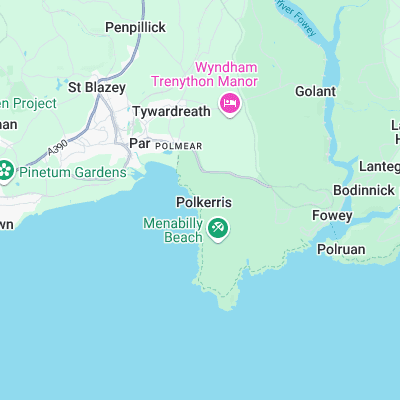 Polkerris surf map