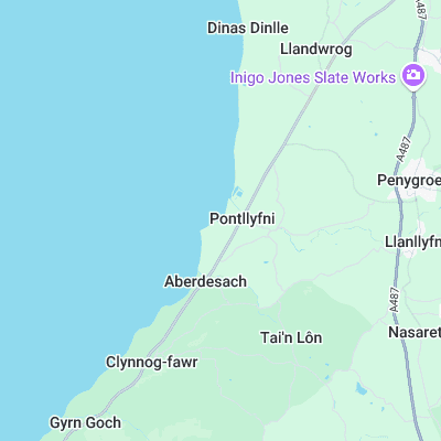 Pontyllfni surf map