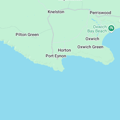 Port Eynon Beach surf map