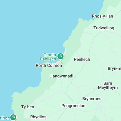 Porth Colmon surf map