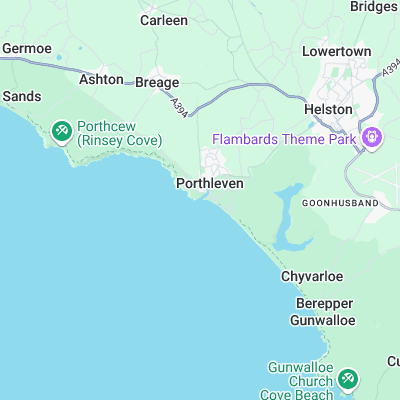 Porthleven Pier surf map