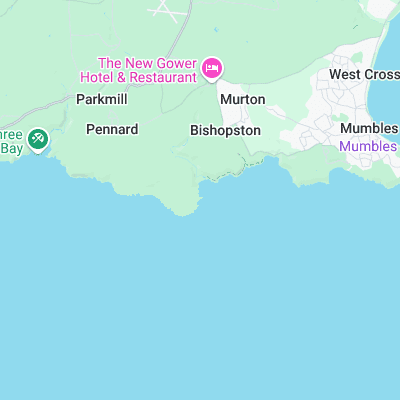 Pwlldu Point surf map