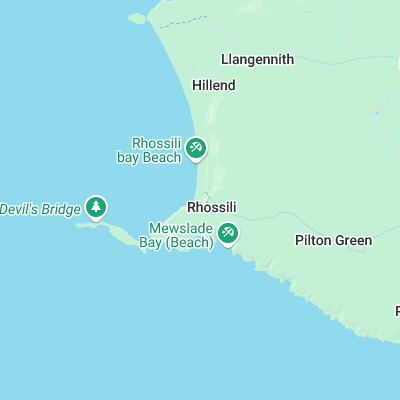 Rhossili surf map