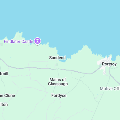 Sandend Bay surf map