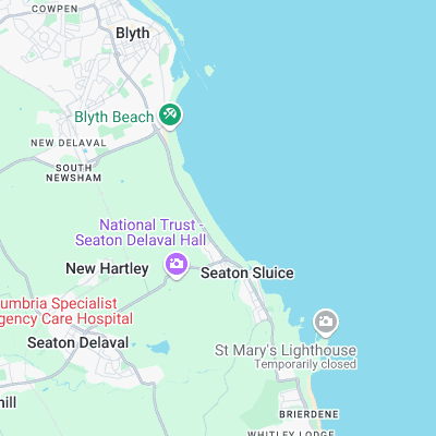 Seaton Sluice surf map