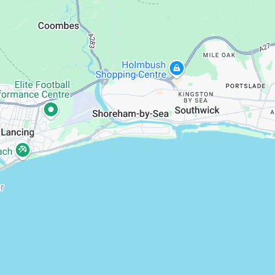 Shoreham surf map